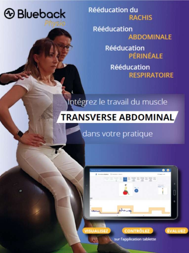 Séance de kinésithérapie à Nice utilisant la technologie Blueback pour une approche globale du rachis et de la posture.